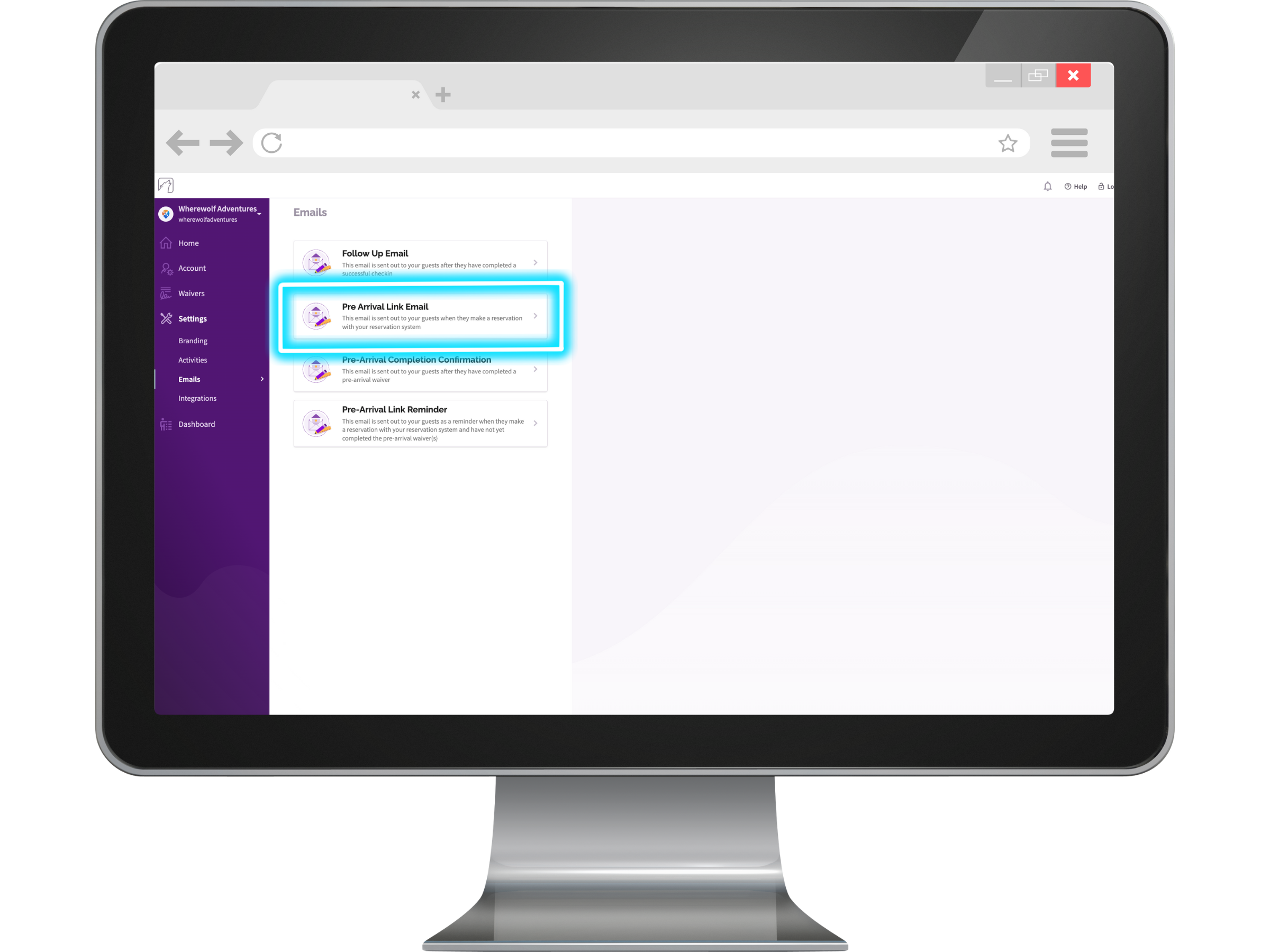 Select Email To Edit - Pre-arrival.png